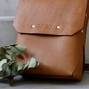 Leather backpack